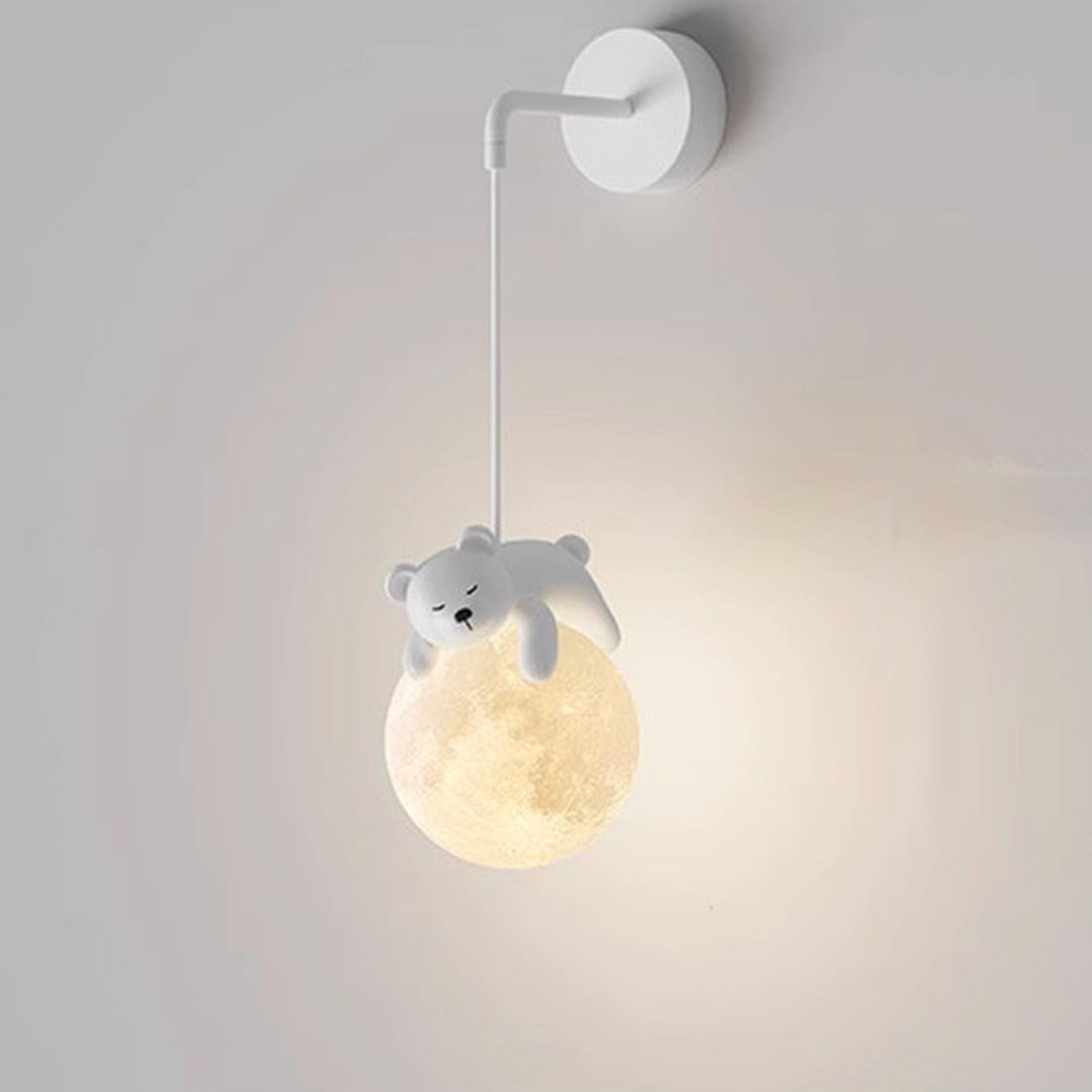 Apliques de pared para dormitorio infantil que eliminan el miedo a la oscuridad con luz de oso