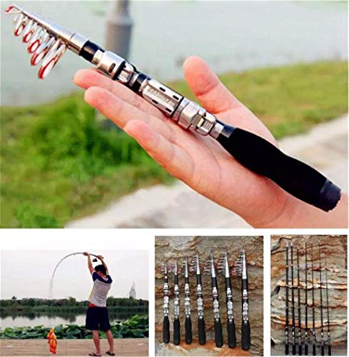 BJH Angelrute Super Hard Mini Angelrute 1m-2,3m FRP EIS Angelrute Fluss- und Seefischerei Ausrüstung Praktisches… – Bild 7