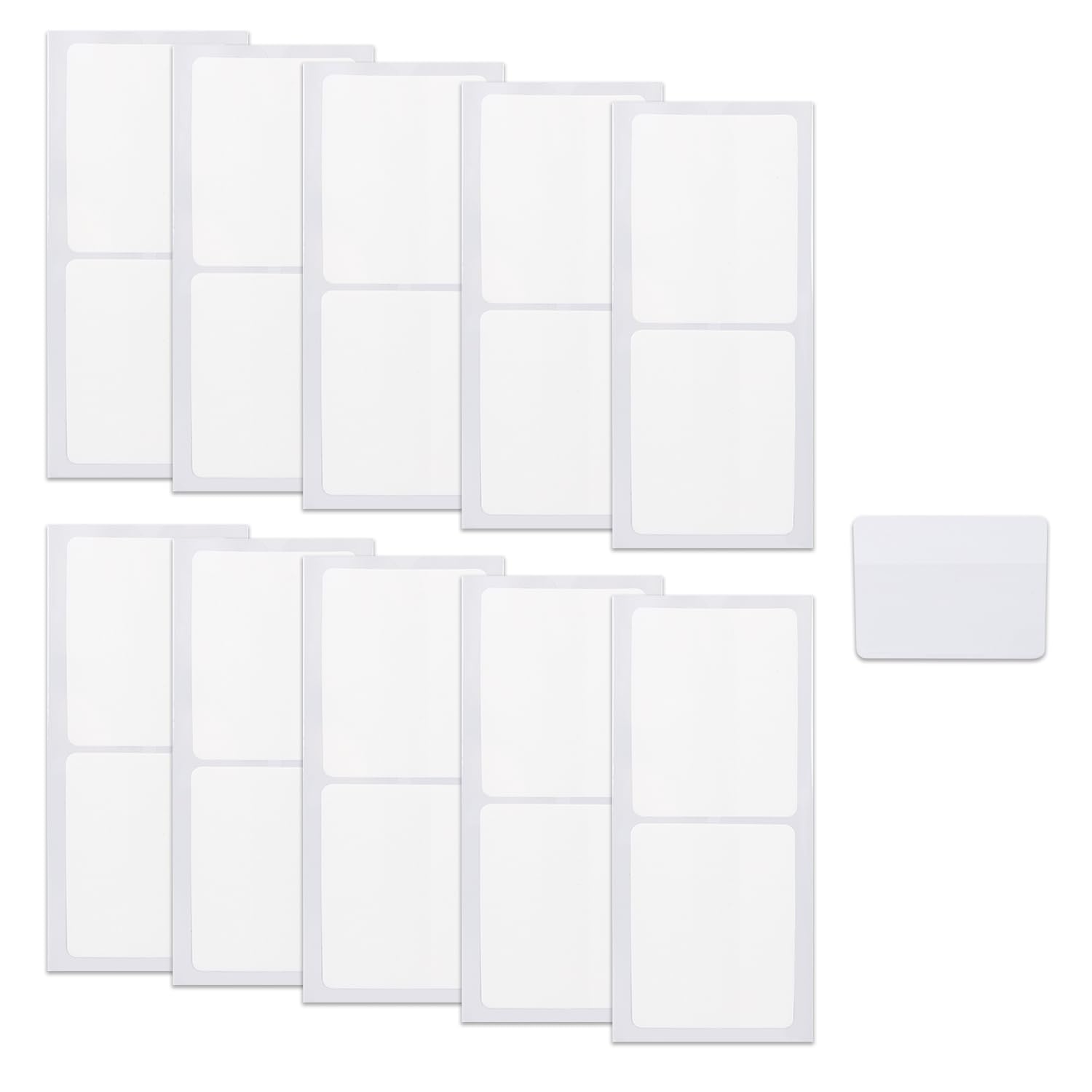 500pcs Sticky Index Labels, 2.09x1.61 Inch Writable Blank File Tabs Flags Signature Tags Message Notes Annotating Book Annotation Page Markers