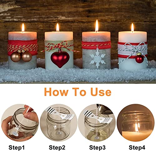 100Pcs Eco Wicks For Soy Candles, 6 Inch Pre-Waxed Candle Wick For Candle Making,Thick Candle Wick With Base #TOP7