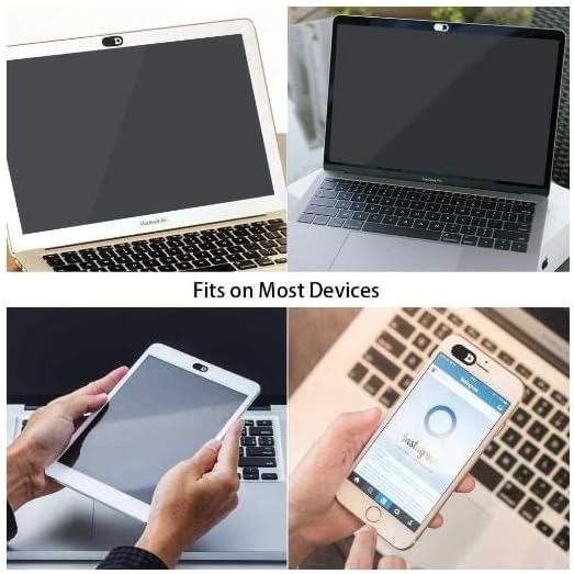 Nilox - Privacy Webcam Cover - Sliding PC Camera Cover - Ultra Slim Design - Suitable for Notebook, Tablet and TV - Pack of 3 Pieces - White
