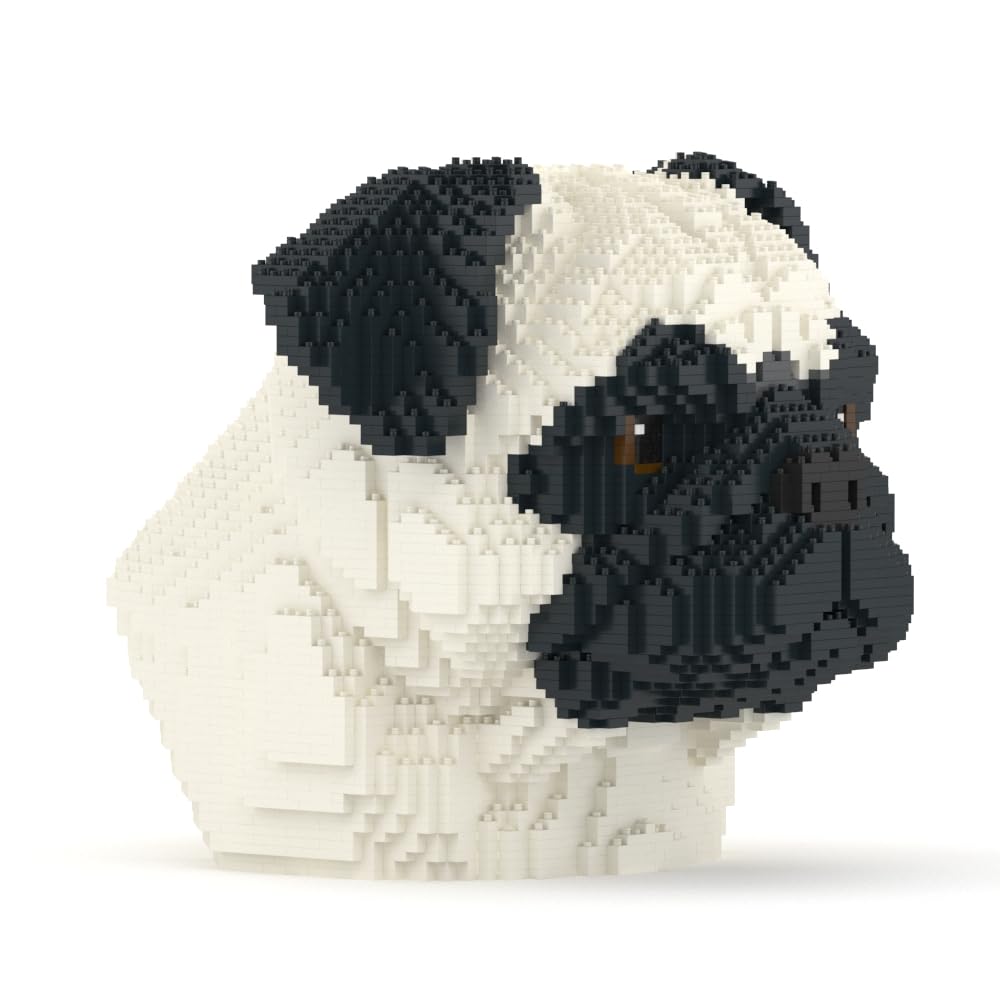 Front view of the assembled JEKCA Pug Bust 01S
