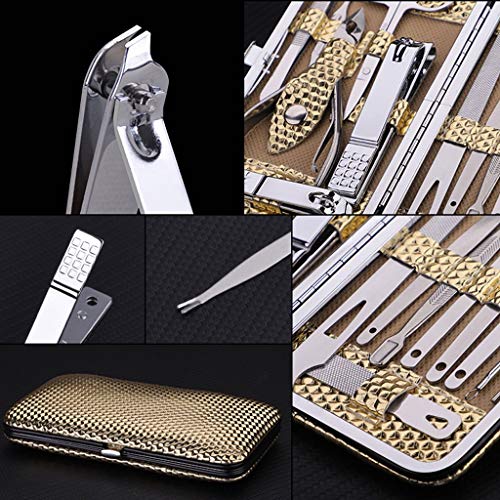 Nagelset 16pcs Nagelknipser Set Pedicure Kit Edelstahl-Nagel-Scherer-Set, Profi-Nagelschere Grooming Kit Maniküre, Ideal… – Bild 5
