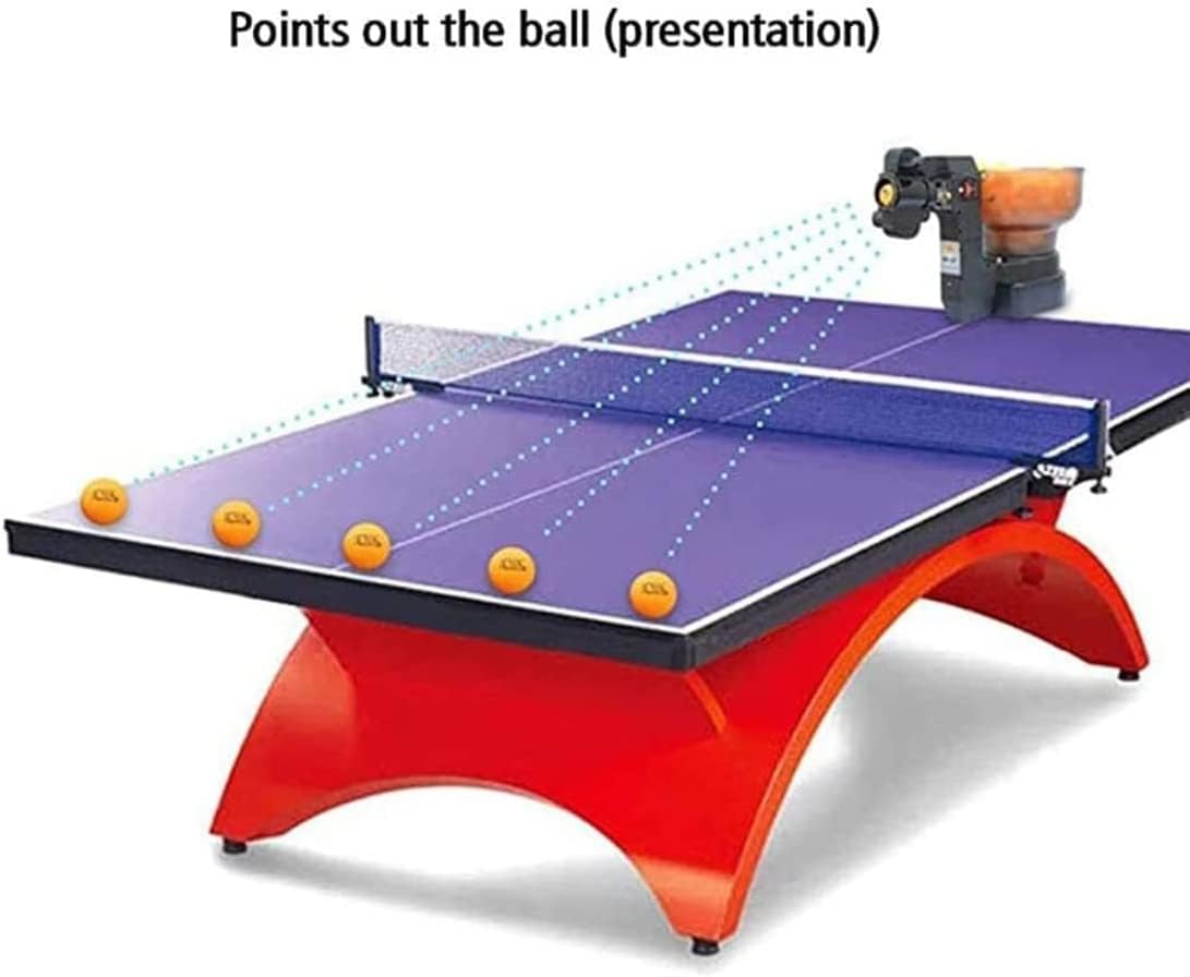 Table Tennis Robot 7 Gears Adjustable Swing Range Automatic Ping Pong Machine Machine with 36 Different Spin Balls for Training Easy Carrying