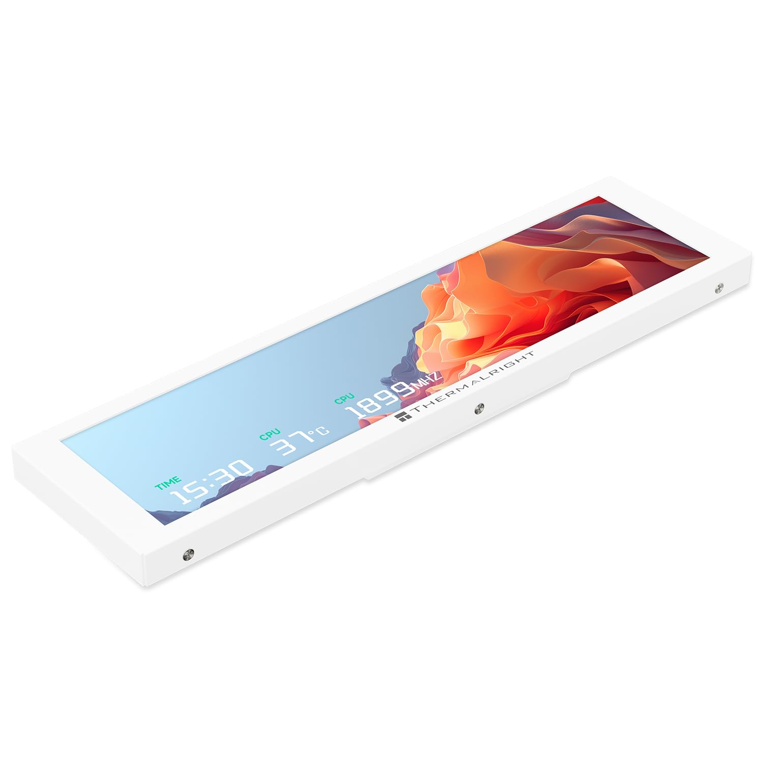 TR-Thermalright Trofeo Vision 9.16 LCD White, biały wyświetlacz IPS 9,16 cala o rozdzielczości 1920×480, można go przymocować do obudowy/chłodzenia CPU, własne dynamiczne obrazy/filmy