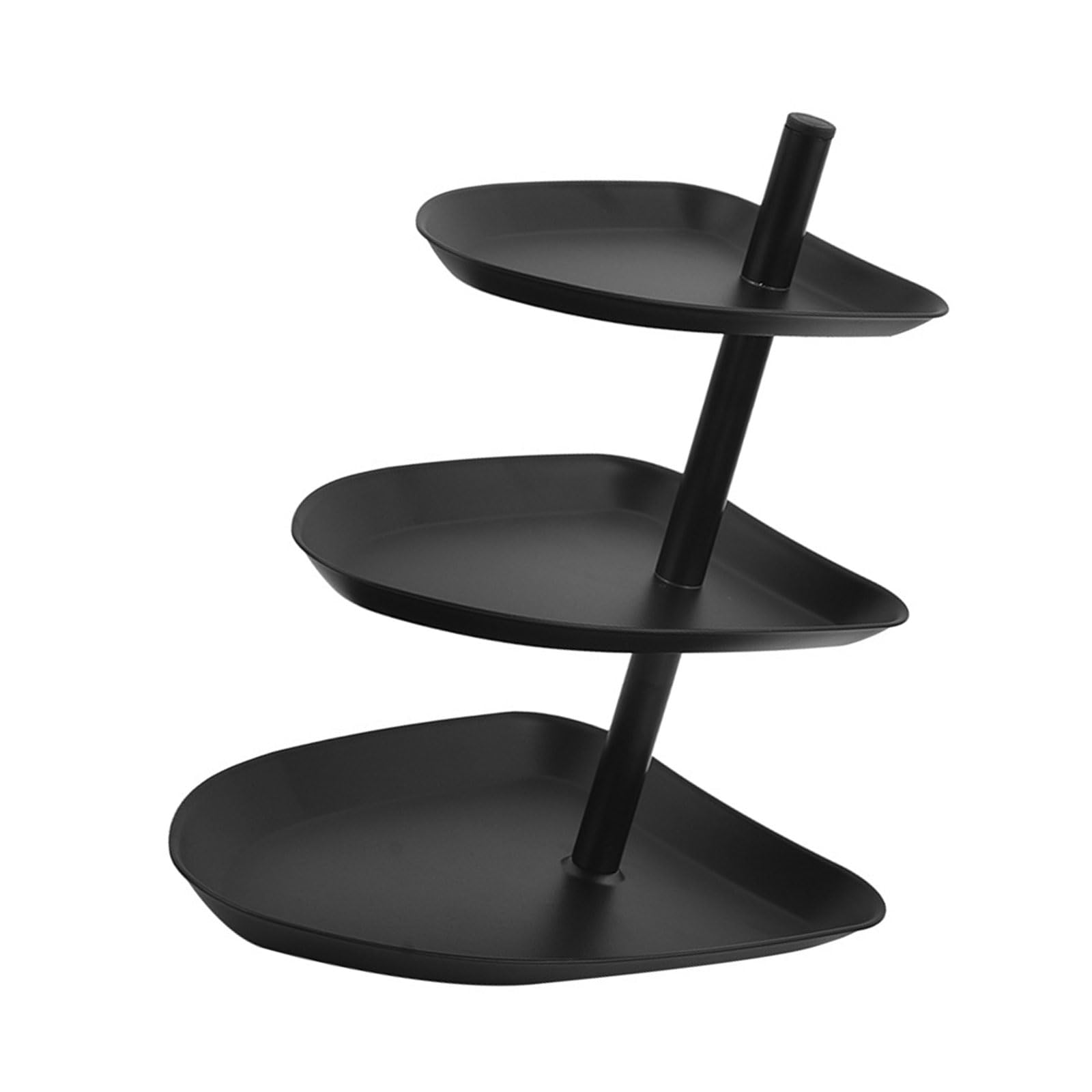 Kalttoy Black Cake And Snacks Organizers Display Rack Multilayer Serving Tray Suitable For Parties And Weddings Easy To Clean Dessert Presentation Plate