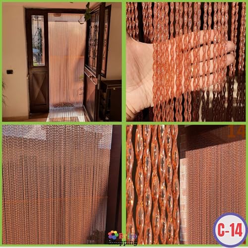 Cortina mosquitera para puerta exterior regulable en PVC antimoscas con 15 colores 4