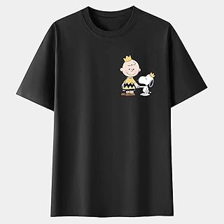 Tシャツ 日本製 メンズ スヌーピー チャーリーブラウン 半袖丸首 綿100% プリント 夏服 トップス 速乾性 柔らかい 大きいサイズ S-3XL ファッション服 ストリート