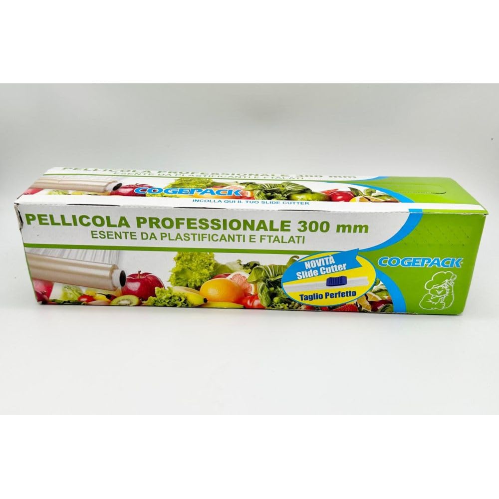 Pellicola Alimenti 300 Pellicola Trasparente Metri Rotolo Alimentare Professionale con Box - Varie quantità (3)