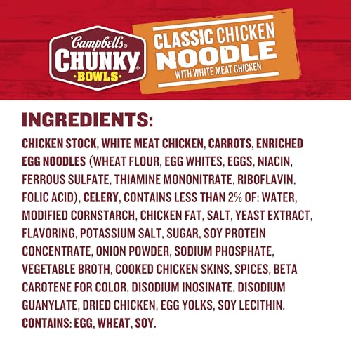 Image of Campbell's Chunky Soup, Classic Chicken Noodle Soup, 15.25 oz Microwavable Bowl (Pack of 2)