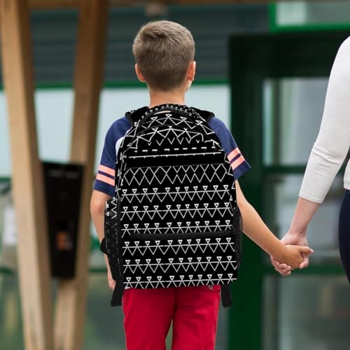 Cartable enfant géométrique grand volume avec trousse