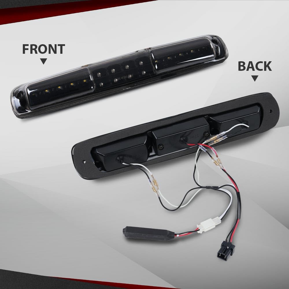 CROSSDESIGN Third 3rd Led Brake Light Rear Cargo Lamp Compatible with Chevy Silverado GMC Sierra1500 2500 3500 1999-2006 16525205, 5978318, 923240
