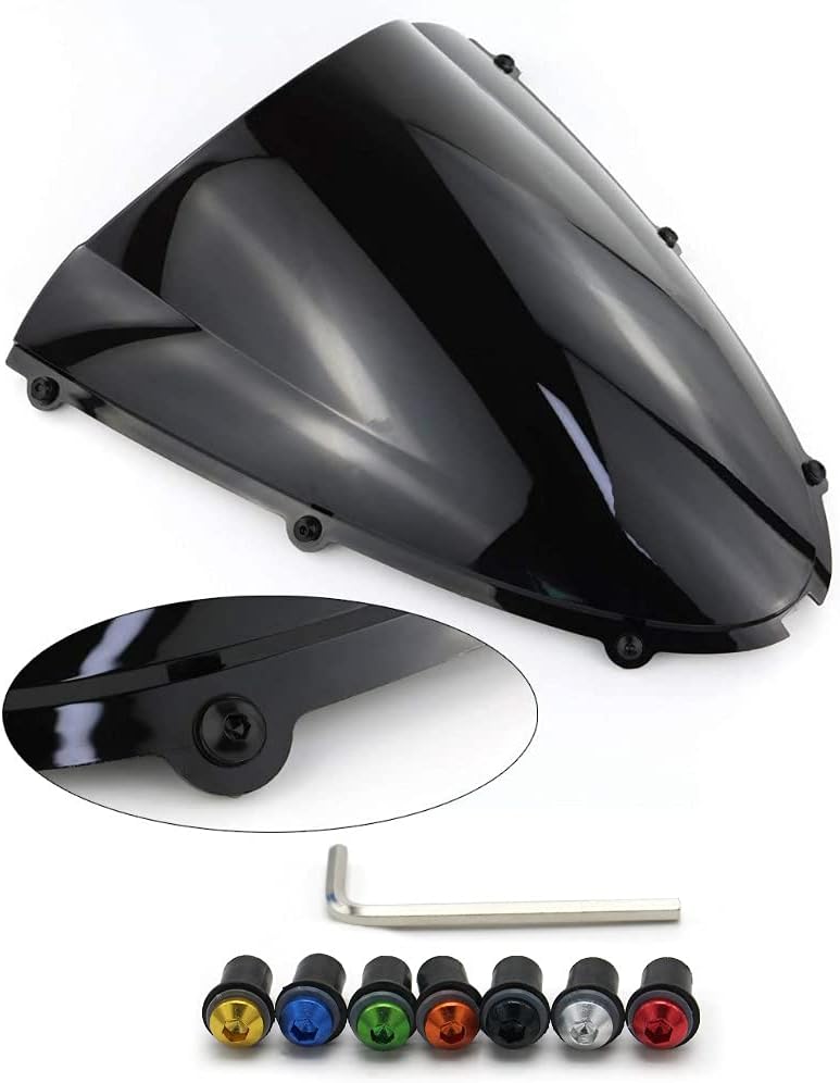 Sportfairings – Kit de tornillos para parabrisas de motocicleta Z900 2017 2018 2019 – Negro