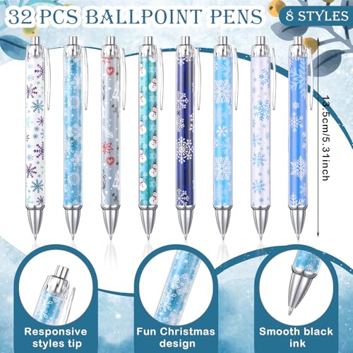 Bloc-notes de Noël hivernal Gueevin avec stylos assortis pour organiser vos notes de bureau - 3