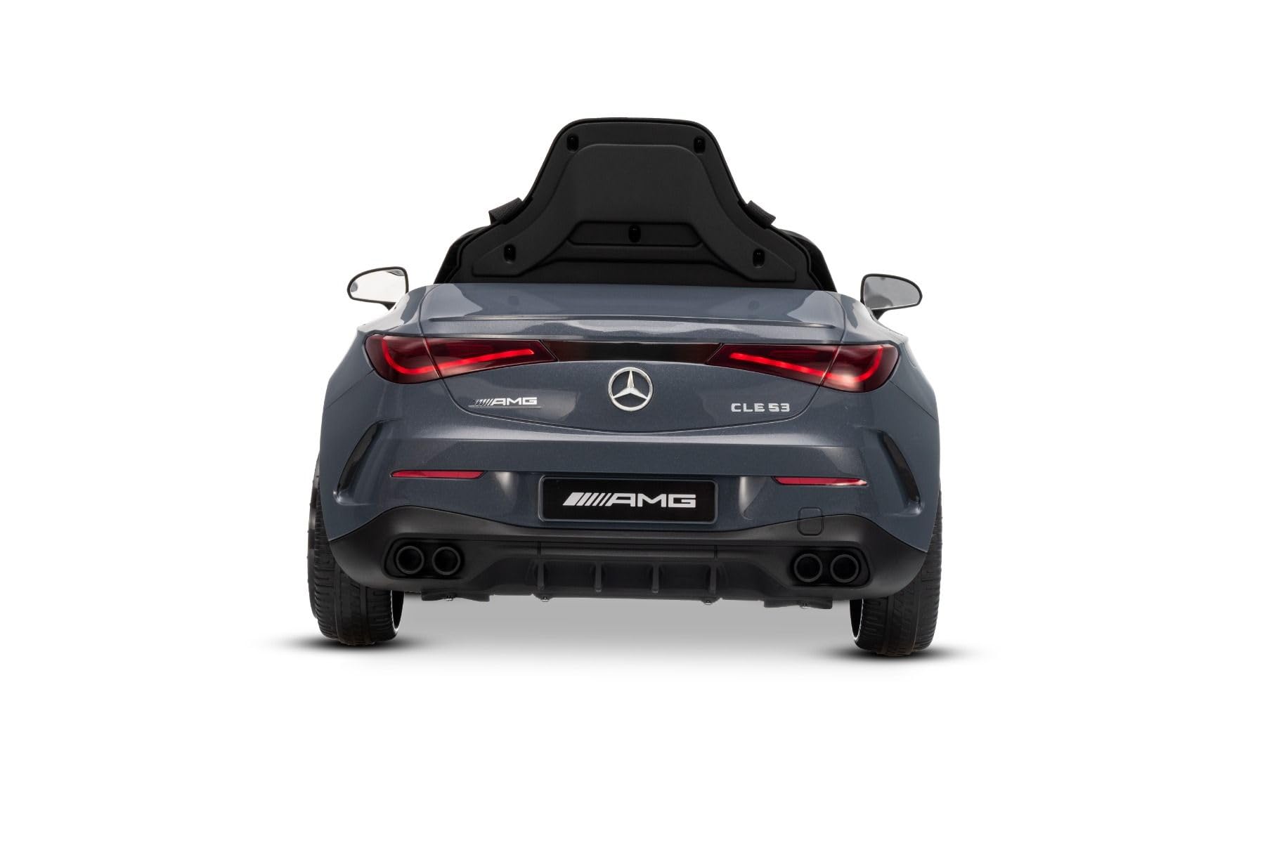 Samochód elektryczny dla dzieci Mercedes CLE 12V z napędem tylnym, szary, jednoosobowy, akumulator litowy, oświetlenie LED, duże siedzenie, pilot 2,4 GHz, odtwarzacz MP3 z wejściem USB/AUX