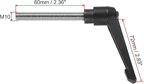 Miniatura 32 de uxcell Palanca de sujeción ajustable M8 x 1.181 in métrica 304 acero inoxidable macho roscado perillas de mano con botón de trinquete giratorio