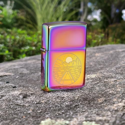 Encendedor Zippo personalizado con grabado en diseño Moon Canoe multicolor miniatura 3