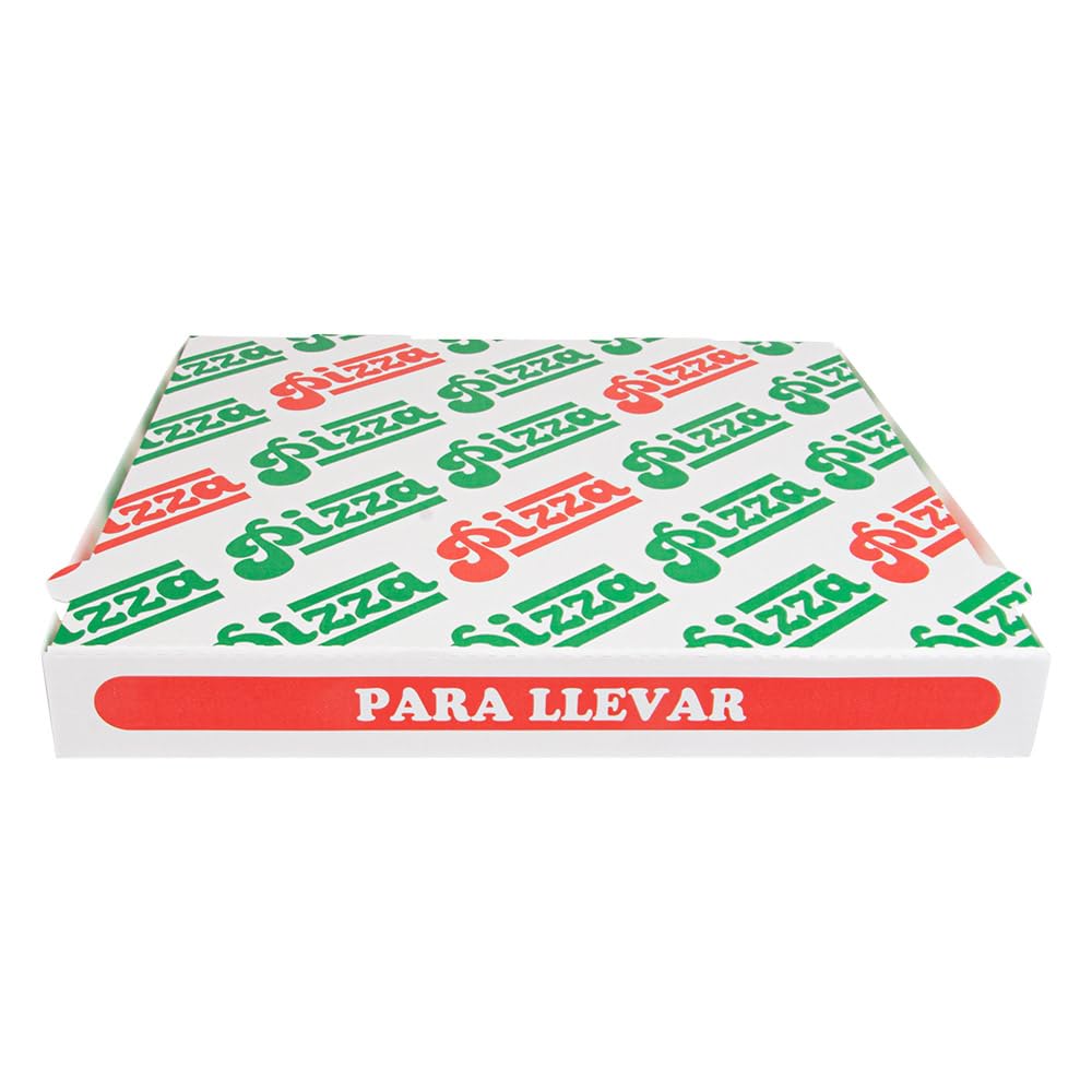 García de Pou - 100 Unidades - Cajas De Pizza 'Thepack' 330 G/M2 32X32X3,8 Cm Blanco Cartón Ondulado Microcanal