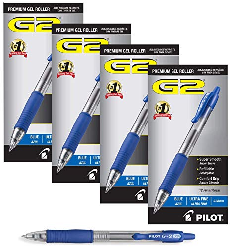 Pilot G2 Bolígrafos Gel Retráctiles Azul Pack 48