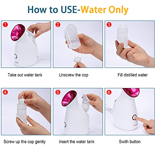 2021 Newest Facial-Steamer Nano Ionic Face Steamer Sauna SPA Skincare Home Facial Humidifier Warm Mist Humidifier Steamer for Face Moisturizing Cleansing Pores - Thumbnail 5