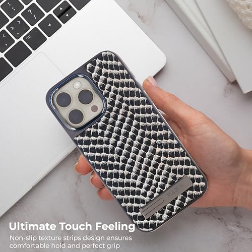 Image of PULOKA for iPhone 15 Pro Case, Back Cover with Kickstand & Metal Camera Ring & 360 Military-Grade Protection, | Ultra Hybrid Slim Case - (Black, iPhone 15 Pro)