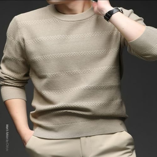 Men's Long Sleeve Round Neck Sweater Men's Casual Fashion All Match Knitted Sweater for Autumn and Winter4