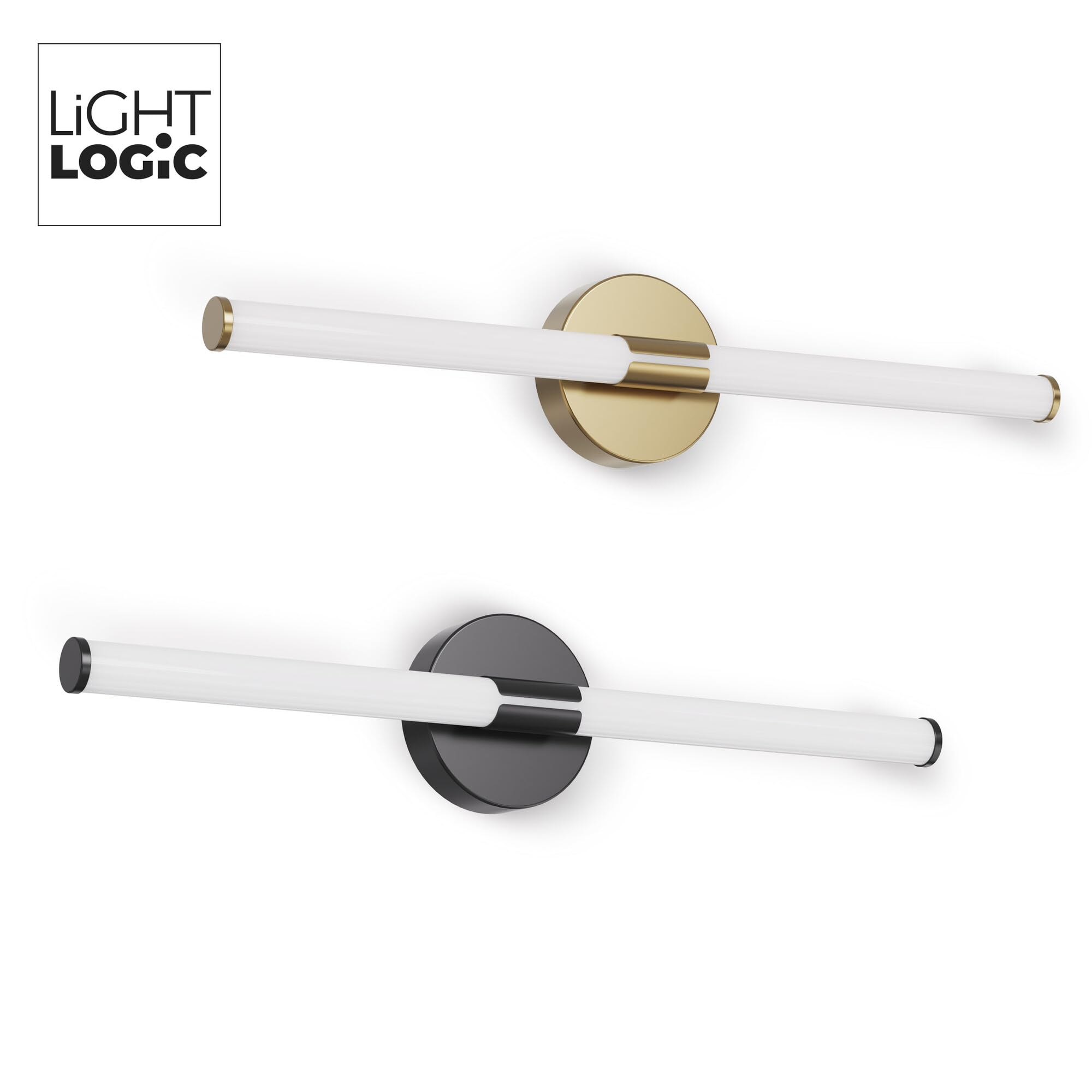 Applique miroir LED salle de bain or 60 cm – 8W – IP44 – Éclairage uniforme au-dessus du miroir – Finition dorée (seule couleur)