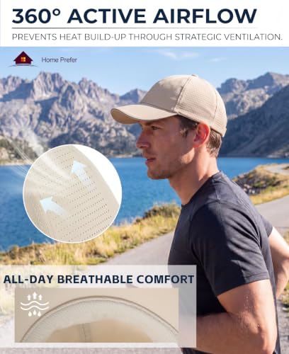 Image of Home Prefer Reflective Water Repellent Quick Dry Airy UPF50+ Sun Hat for Men Women Outdoor Sports Baseball Caps Unisex