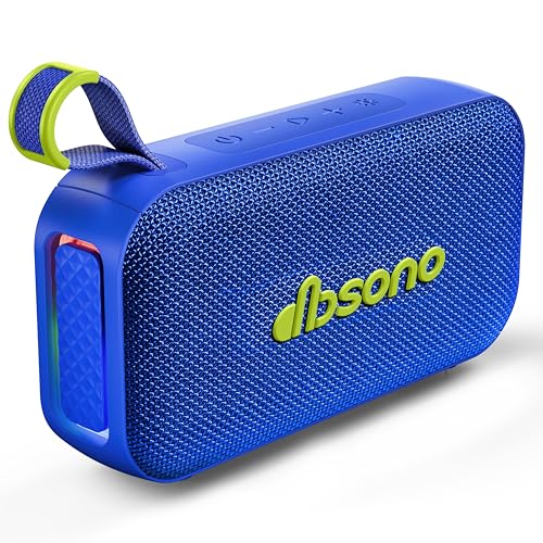 Bluetooth Speaker Stereo 20W Loud Sound: 30H Playtime, IPX5 Water Resistant, Portable Wireless Speakers, Powerful Bass, Lightshow, Birthday Gifts for Men/Adults/Teens, Beach Vacation Essentials, Blue