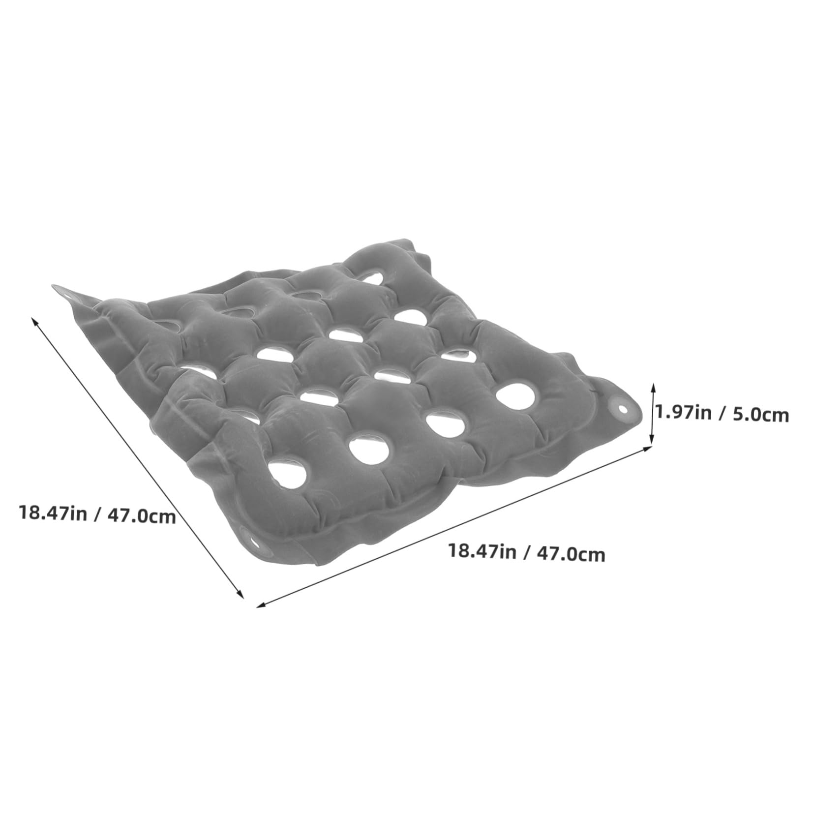 NOLITOY Flatable Chair Pad Breathable Material Wheelchair Seat Comfortable Gray for Office and Travel