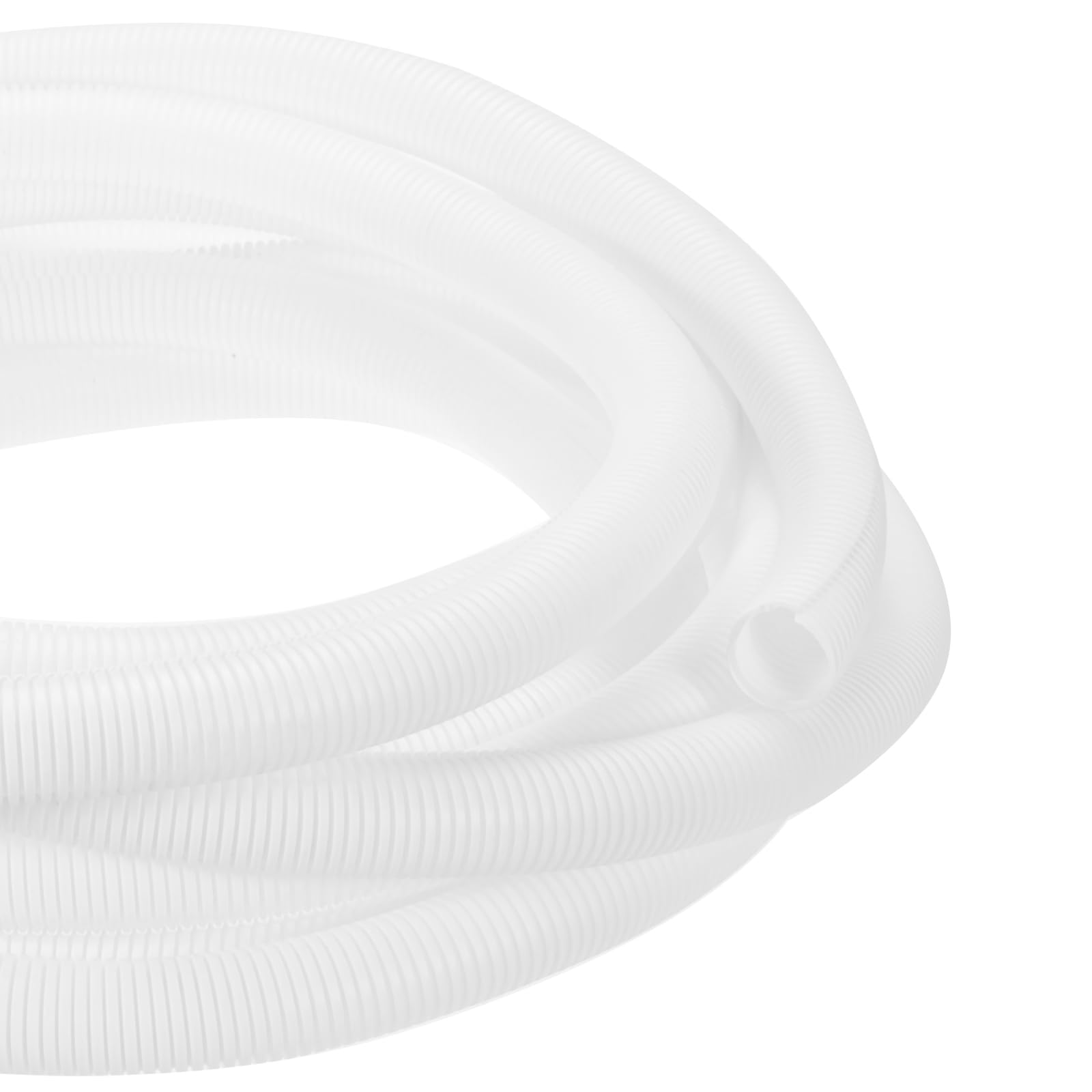DMiotech 8m Wire Loom Split Tubing 25.5mm, Cord Protectors from Pet Flexible Conduit Cable Management for Office, Home, Garden, White
