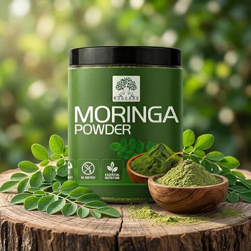 Image of Moringa Powder 200 gm Pure & Organic Drumstick Leaf Superfood | Rich in Vitamins & Minerals | Supports Immunity, Digestion & Energy | No Added Colors or Preservatives | Farm-Grown (200 gm)