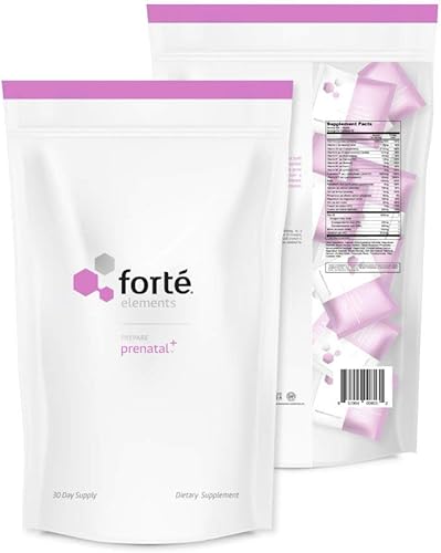 Miniatura 1 de Forte Elements - Vitaminas prenatales  Multivitamínico formulado por médicos para apoyo nutricional de la madre y el bebé con folato, colina y