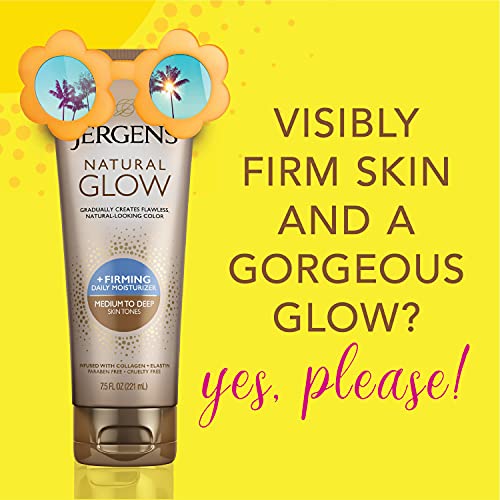 image for Jergens Natural Glow +FIRMING Self Tanner Lotion, Sunless Tanning Dail