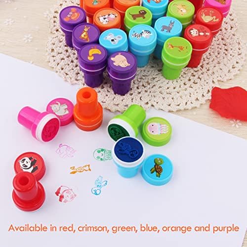 GOOHOME 26Pcs Animal Stampers Assorted Stamps for Kids Self Inking Stamps for Kids Birthday Gift Party Supplies Teacher Stamps