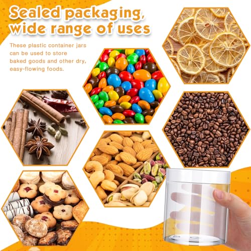 Image of Patelai 4 Pcs Plastic Jars Wide Mouth with Lids,16 Ounce,White | Travel Size for Creams Oils, Clear Round Storage Cosmetics Containers, Leak Proof Screw on Lids for Makeup Beauty DIY