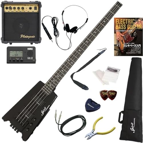 Spirit by Steinberger エレキベース初心者入門 10wアンプが入ったスタンダード12点セット XT-2 Standard/BK(ブラック)