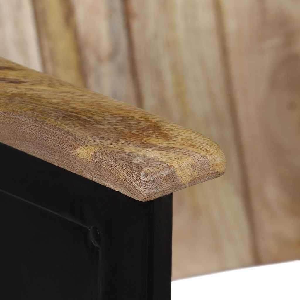 vidaXL Legno Massello di Mango e Acciaio Panca 2 Posti 102x55x83 cm Sedile