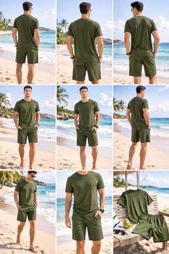 Image of Swimming Costume for Man | Co Ords for Men | Swim Suit for Men - Lightweight Quick Dry Beach & Gym Set Built to Water & Training