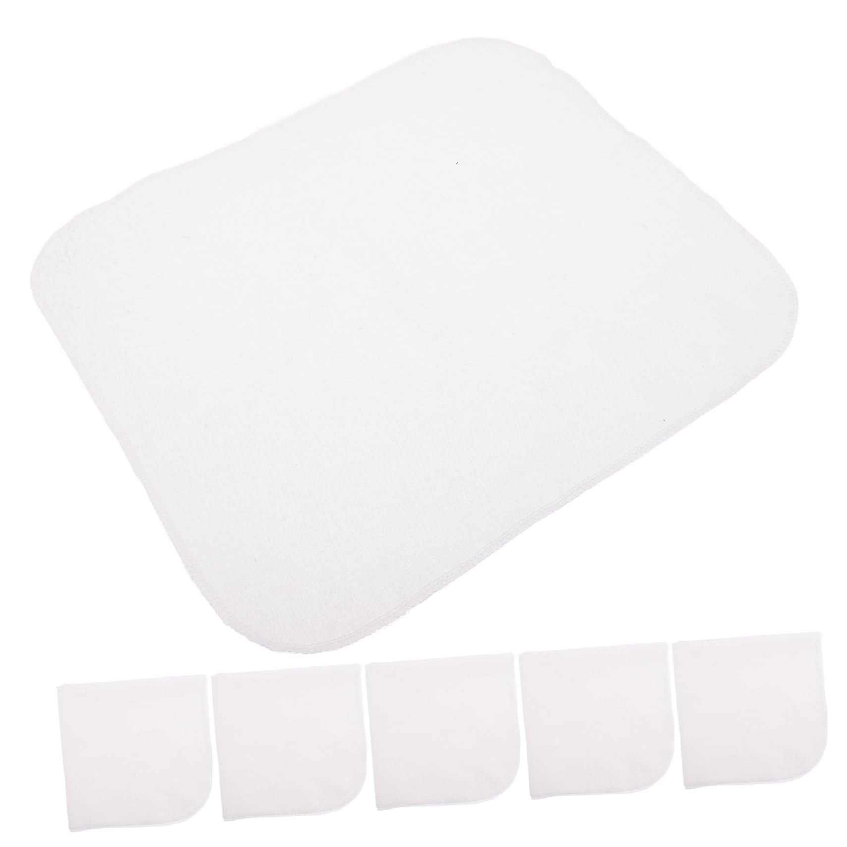 Hemobllo 1set Reusable Unbleached Cheesecloth Hemmed Cotton Fabric for Straining Filtering and Baking for Soy Milk Yogurt Cheese Making and Household Use 6pcs