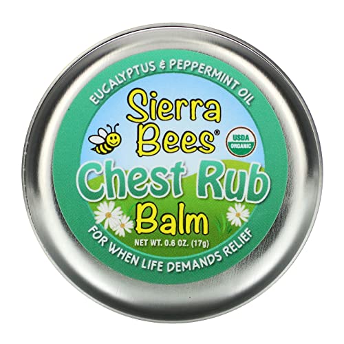 Sierra Bees Chest Rub Balm, Eucalyptus & Peppermint, 0.6 oz (17 g)