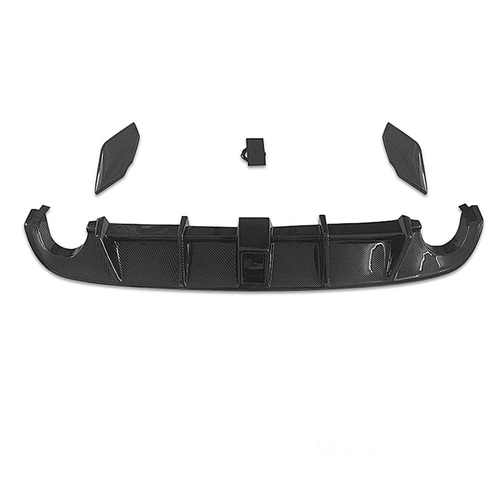 Difusor Trasero para VW Golf MK6 TDI 2009-2013 Spoiler Inferior Negro 8