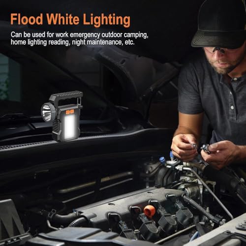 Image of 1Set, Solar Flashlights for Emergencies,LED Camping Lights,Multi-Functional Flashlights for Emergencies,Solar + USB Dual Charging Perfect for Power Outages,Outdoor Camping.