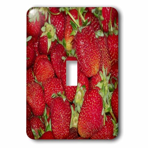 Interrupteur à bascule simple fraises 3dRose lsp_14199_1 de finition premium