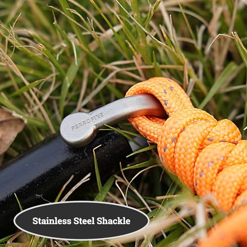 FERROFIRE FS916 Super-Duty Feuerstahl 14,3 x 101,6 mm Feuerstein + 550 Paracord + Hervorragend Metallschaber + Magnesium Feuerstarter, Feuerstein Survival Ausrüstung, Outdoor Zubehör Survival – Bild 6