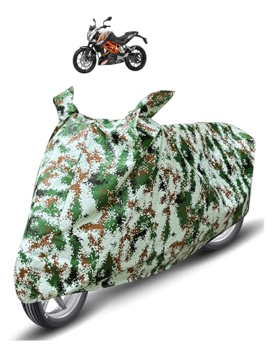 Image of Auto Hub Waterproof Bike Cover Compatible with KTM 390 Duke Dustproof, UV Protection Two Wheeler Bike 390 Duke Cover - Forest