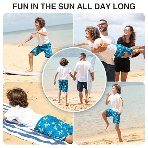 Image of Kanu Surf Boys' Terrapin Turtle Quick Dry Beach Board Shorts Swim Trunk