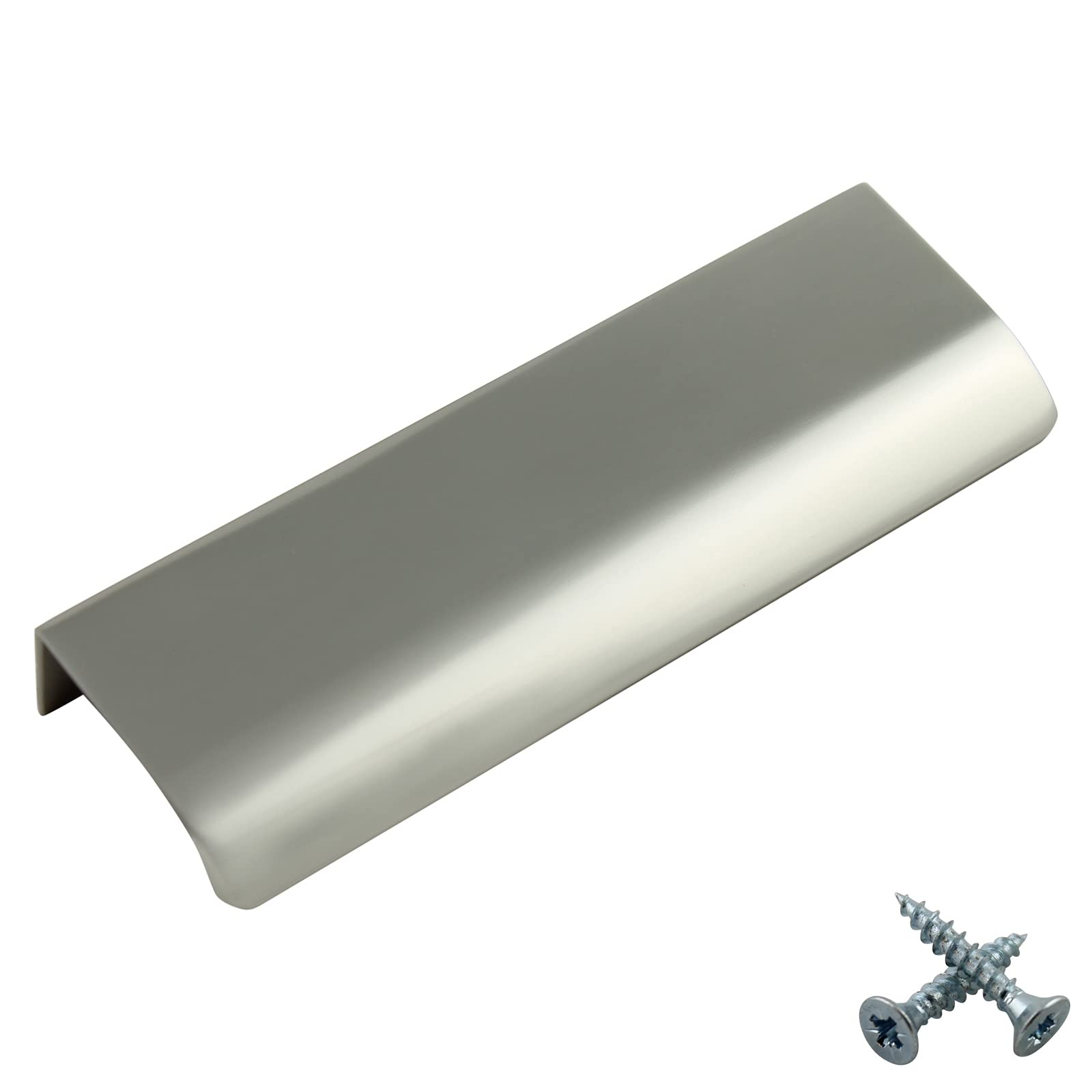 M4tec Chrome Bar Kitchen Cabinet Door Handles Cupboards Drawers Bedroom Furniture Concealed Finger Edge Pull Handle For Wardrobe & Bedroom Cabinet Hardware Vd3 Series: 448 Mm