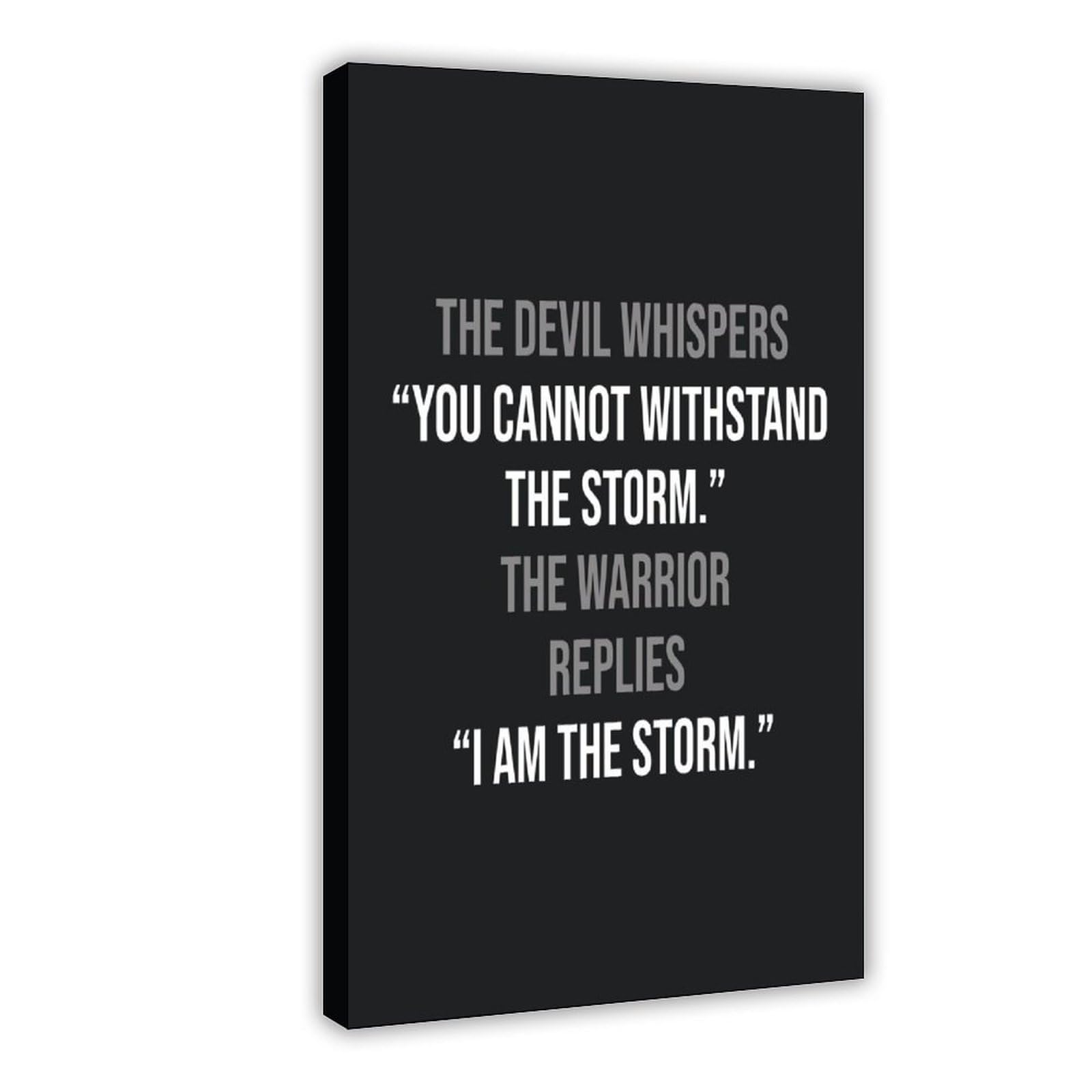 Piank I Am The Storm Gym Motivational Print Sign Room Decor Inspirational Posters Wall Art 12X18inch(30X45cm)