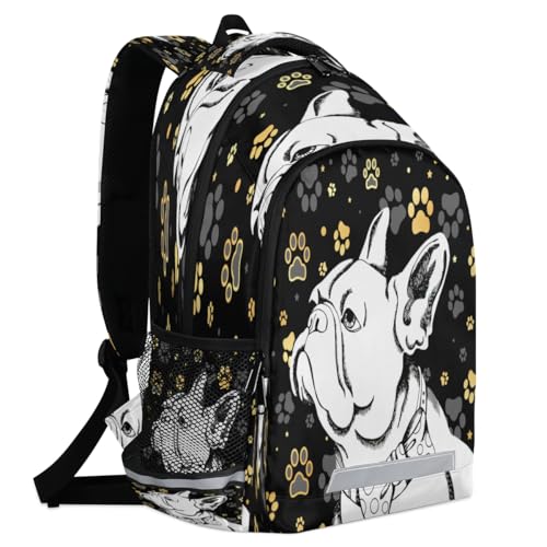 Dog Paws Backpack with Chest Strap Reflective Lightweight Travel Hiking Backpack for Men Women Waterproof Daypack Back Pack for Commute Camping